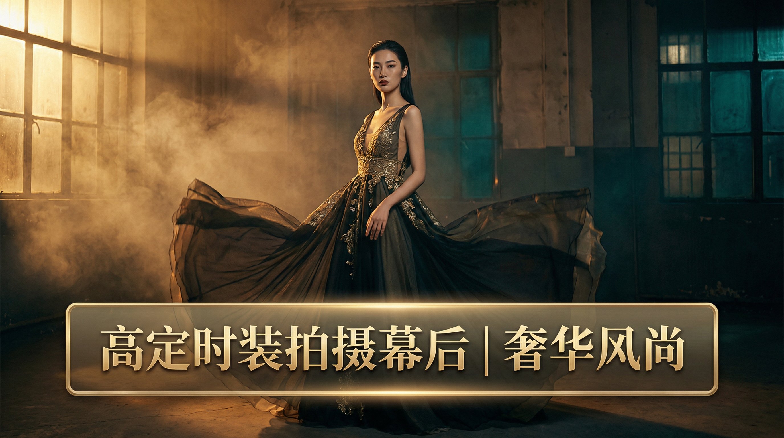 小马拉大车高定时装拍摄视频